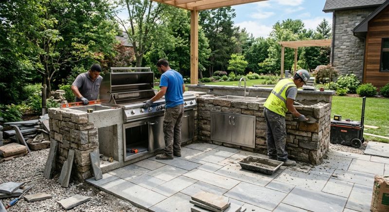 Outdoor Kitchen Renovation in Cypress, TX
